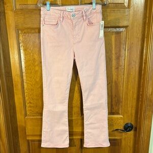 Frame Blush Pink High Rise LeCrop Mini Boot Jeans Sz 27-NWTS